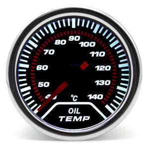 Planet Gates Oil temp gauge 2" 52mm Universal 12V LED Smoke Len -1~0~2 BAR Turbo Boost Gauge Meter / Turbo Boost Meter with White LED Backlight For 12V Car