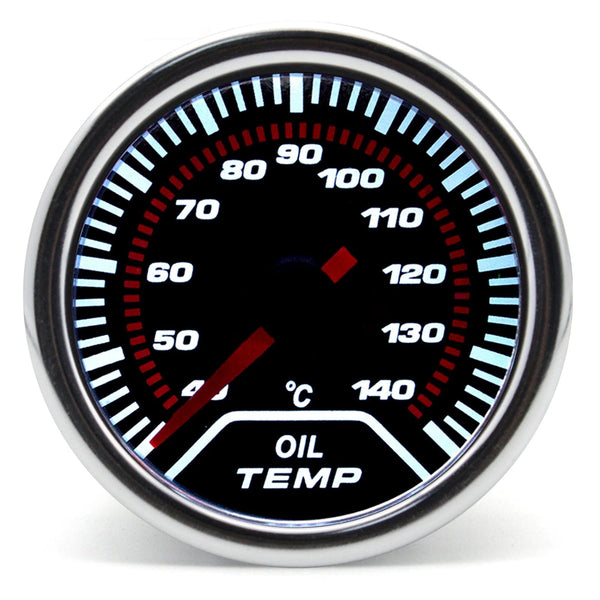 Planet Gates Oil temp gauge 2" 52mm Universal 12V LED Smoke Len -1~0~2 BAR Turbo Boost Gauge Meter / Turbo Boost Meter with White LED Backlight For 12V Car