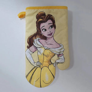 Planet Gates One / 27cm x 16cm Disney Belle Princess Oven Gloves Cartoon Figures Baking Cooking Anti-scald Insulation Glove Kitchen Microwave Oven Accessories