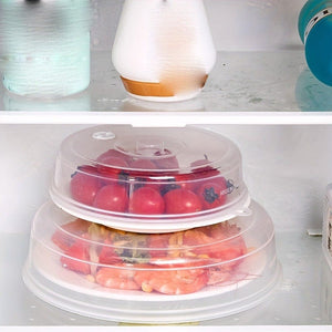 Planet Gates One Big And One Small / 2pcs 2pcs Anti-Splash Microwave Cover, Protecting Your Food And Kitchen From Grease And Oil, Perforated Design For Easy Cleaning, Ideal For Refrigerator Round Bowls, Vegetables, And More, Home Kitchen Accessory