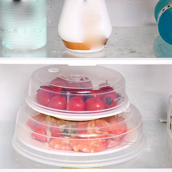 Planet Gates One Big And One Small / 2pcs 2pcs Anti-Splash Microwave Cover, Protecting Your Food And Kitchen From Grease And Oil, Perforated Design For Easy Cleaning, Ideal For Refrigerator Round Bowls, Vegetables, And More, Home Kitchen Accessory