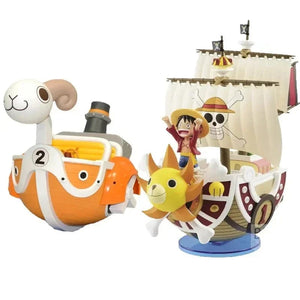 Planet Gates One Piece Ship Figure Luffy Model Toy Peripheral Super Cute Mini Boat Assembled Model One Piece Ship Kid Birthday Gift