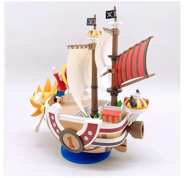 Planet Gates One Piece Ship Figure Luffy Model Toy Peripheral Super Cute Mini Boat Assembled Model One Piece Ship Kid Birthday Gift