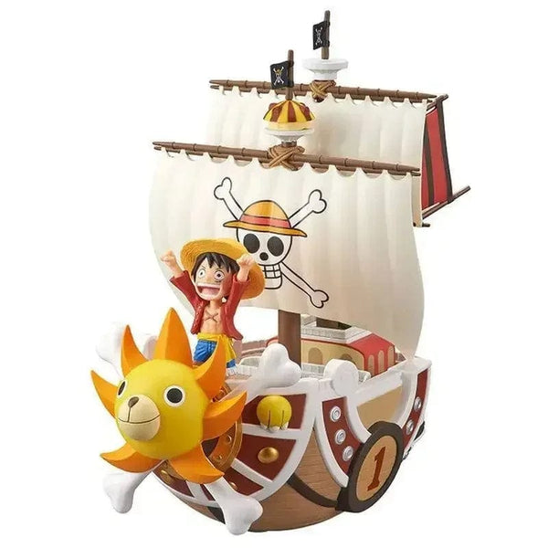 Planet Gates One Piece Ship Figure Luffy Model Toy Peripheral Super Cute Mini Boat Assembled Model One Piece Ship Kid Birthday Gift