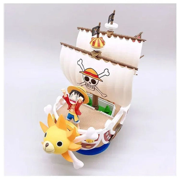 Planet Gates One Piece Ship Figure Luffy Model Toy Peripheral Super Cute Mini Boat Assembled Model One Piece Ship Kid Birthday Gift