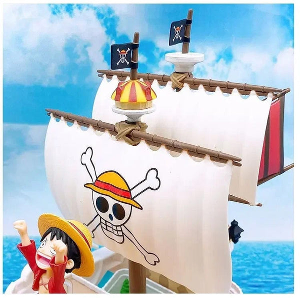 Planet Gates One Piece Ship Figure Luffy Model Toy Peripheral Super Cute Mini Boat Assembled Model One Piece Ship Kid Birthday Gift