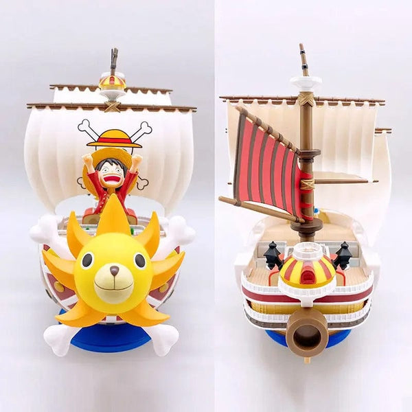 Planet Gates One Piece Ship Figure Luffy Model Toy Peripheral Super Cute Mini Boat Zoro Assembled Model One Piece Ship Kid Birthday Gift
