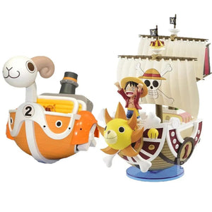 Planet Gates One Piece Ship Figure Luffy Model Toy Peripheral Super Cute Mini Boat Zoro Assembled Model One Piece Ship Kid Birthday Gift