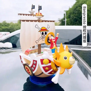 Planet Gates One Piece Ship Figure Luffy Model Toy Peripheral Super Cute Mini Boat Zoro Assembled Model One Piece Ship Kid Birthday Gift