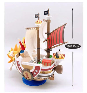 Planet Gates One Piece Ship Figure Luffy Model Toy Peripheral Super Cute Mini Boat Zoro Assembled Model One Piece Ship Kid Birthday Gift