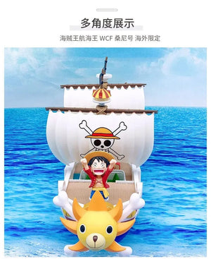 Planet Gates One Piece Ship Figure Luffy Model Toy Peripheral Super Cute Mini Boat Zoro Assembled Model One Piece Ship Kid Birthday Gift
