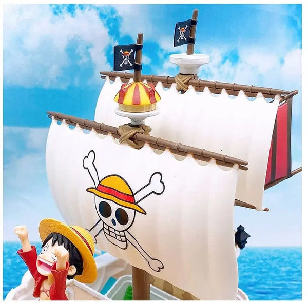 Planet Gates One Piece Ship Figure Luffy Model Toy Peripheral Super Cute Mini Boat Zoro Assembled Model One Piece Ship Kid Birthday Gift