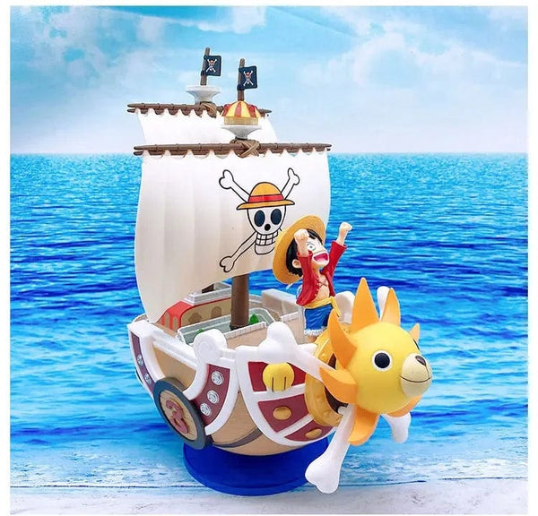 Planet Gates One Piece Ship Figure Luffy Model Toy Peripheral Super Cute Mini Boat Zoro Assembled Model One Piece Ship Kid Birthday Gift