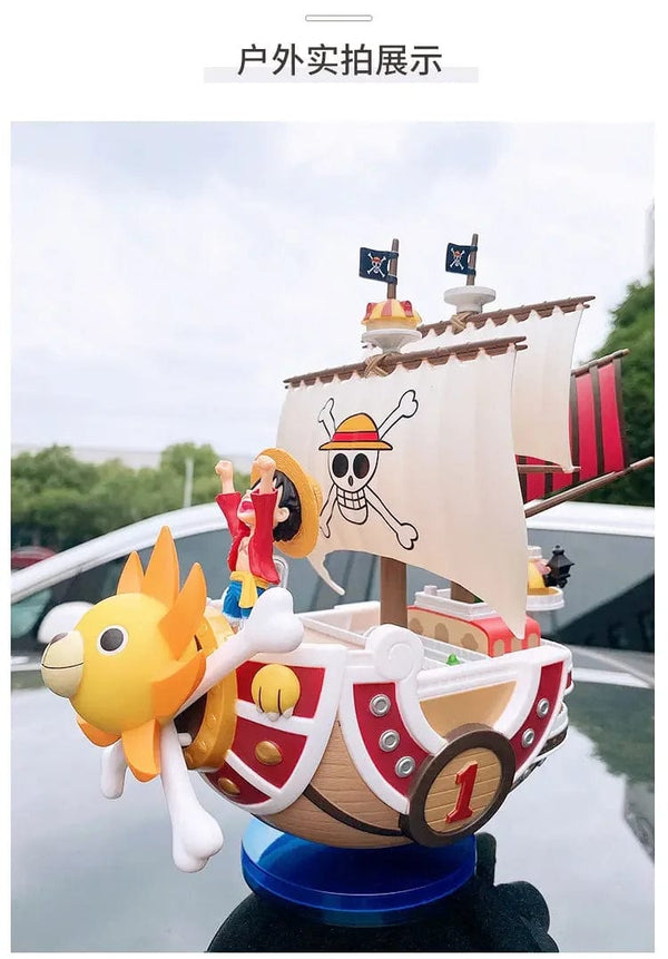 Planet Gates One Piece Ship Figure Luffy Model Toy Peripheral Super Cute Mini Boat Zoro Assembled Model One Piece Ship Kid Birthday Gift