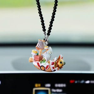 Planet Gates One Pieces Pirates Boat Going Merry/ Thousand Sunny Grand Pirate Ship Car Pendant Action Figure Cartoon Figure Collectible Toy