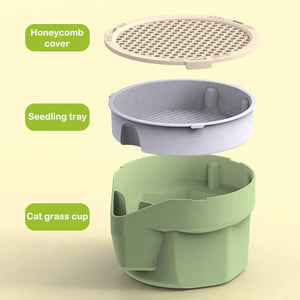 Planet Gates one size Cat Snack Mint Planting Hydroponic Box Cat Sprouts Growing TrayPlanting Cup Household Cat Grass Planter Flower