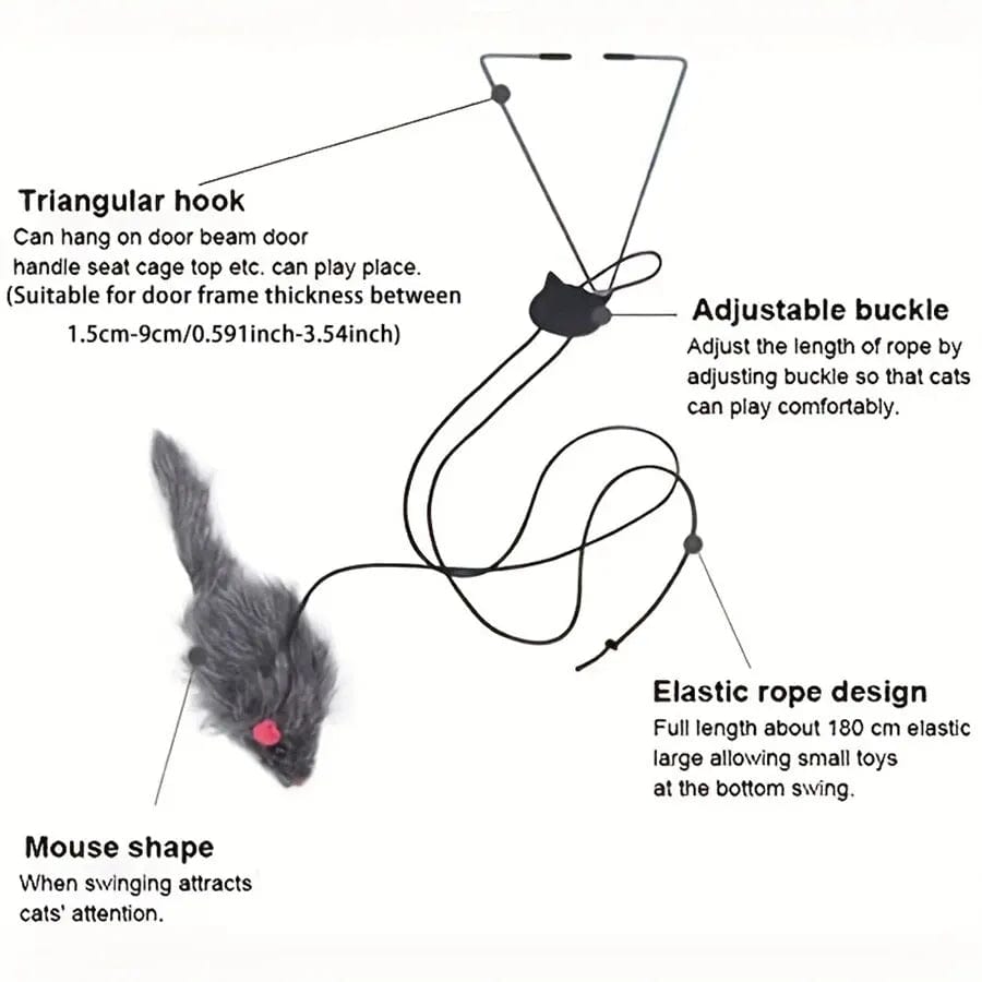 Planet Gates one-size / Dark gray Door Hanging Cat Toy Stress Relieve Living OmDoor Hanging Toy for Living Room Hanging Kitten