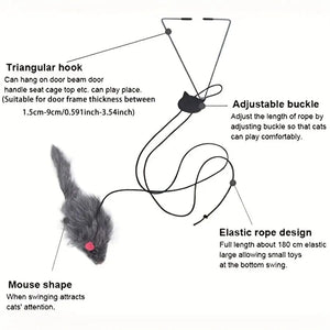 Planet Gates one-size / Dark gray Door Hanging Cat Toy Stress Relieve Living OmDoor Hanging Toy for Living Room Hanging Kitten