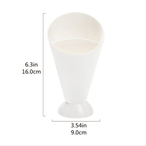 Planet Gates One Size Fits All / White 1PC French Fries Holder, Plastic Potato Chips Cup, Vegetable Salad Cup, Dessert Snack Cup, 16.0cm×8.99cm