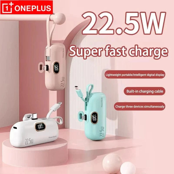 Planet Gates OnePlus 10000mAh Portable Power Bank 2- in-1 Fast Charger Lightweight High capacity Pocket Power Bank For IPhone Huawei Samsung
