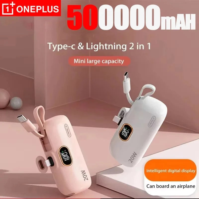 Planet Gates OnePlus 10000mAh Portable Power Bank 2- in-1 Fast Charger Lightweight High capacity Pocket Power Bank For IPhone Huawei Samsung