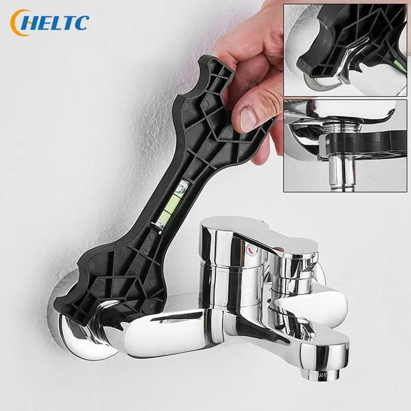 Planet Gates OneSize 1PCS Multifunctional Dual Headed Wrench With Level Manual Tap Spanner Repair Plumbing Tool For Household Faucet Pipe And Toilet