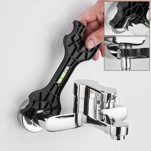 Planet Gates OneSize 1PCS Multifunctional Dual Headed Wrench With Level Manual Tap Spanner Repair Plumbing Tool For Household Faucet Pipe And Toilet