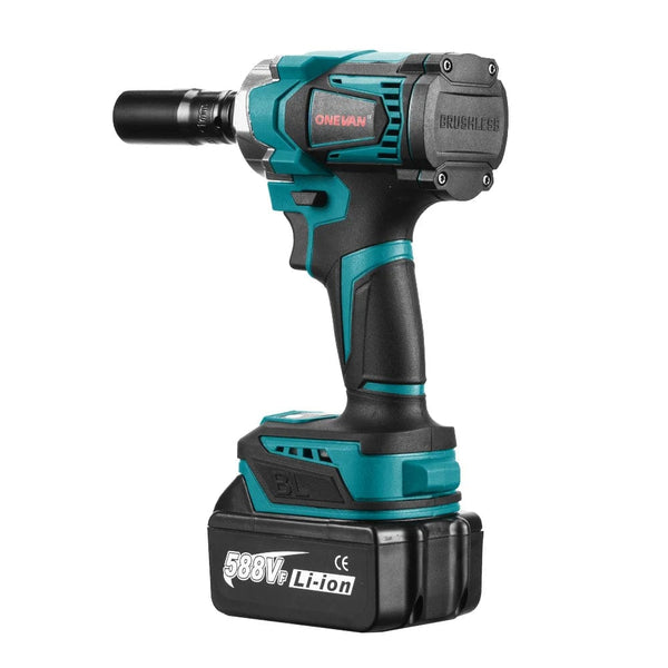 Planet Gates ONEVAN 1200N.M Brushless Electric Impact Wrench 1/2Inch Cordless Electric Screwdriver Wrench Power Tool For Makita 18V Battery