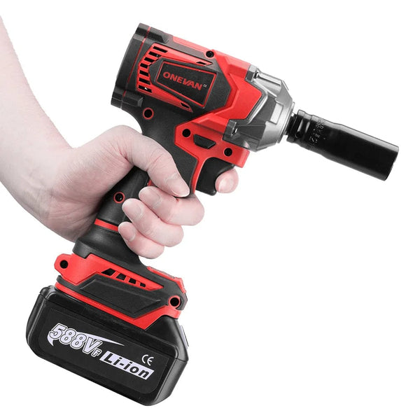 Planet Gates ONEVAN 1200N.M Torque Brushless Electric Impact Wrench 1/2 Inch Cordless Wrench Screwdriver Power Tools For Makita 18V Battery