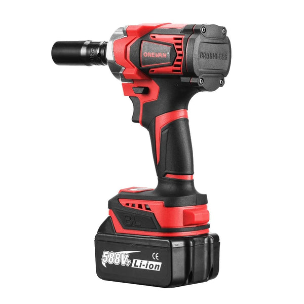 Planet Gates ONEVAN 1200N.M Torque Brushless Electric Impact Wrench 1/2 Inch Cordless Wrench Screwdriver Power Tools For Makita 18V Battery