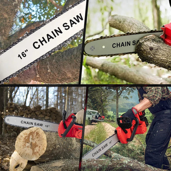 Planet Gates ONEVAN 16 Inch Brushless Electric Chainsaw 7980W Cordless Cutting Saw Woodworking Garden Pruning Power Tool For Makita battery