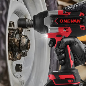 Planet Gates ONEVAN 1800N.M Torque Brushless Electric Impact Wrench 1/2 Inch Lithium-Ion Battery Cordless Power Tool For Makita 18V Battery