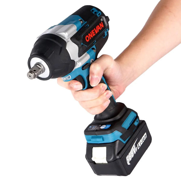 Planet Gates ONEVAN 1800N.M Torque Brushless Electric Impact Wrench 1/2 inch Screwdriver Cordless Wrench Power Tools For Makita 18V Battery