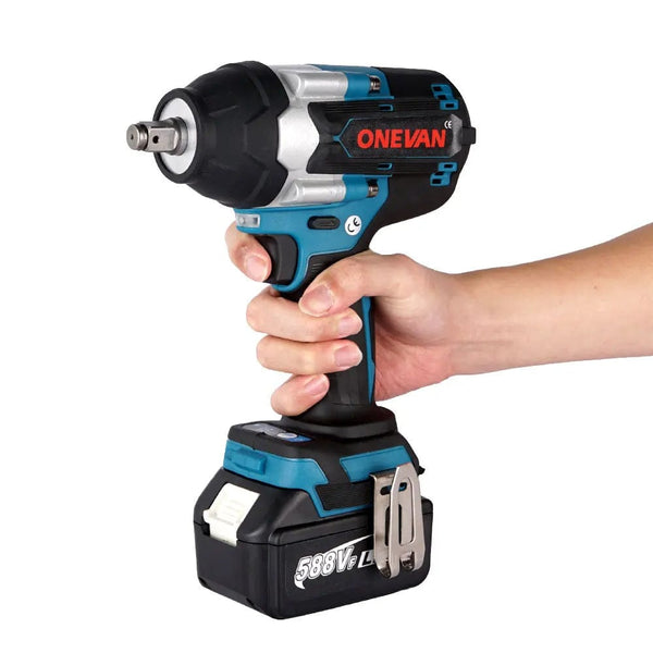 Planet Gates ONEVAN 1800N.M Torque Brushless Electric Impact Wrench Cordless Screwdrive Power Tool Lithium-Ion Battery For Makita 18V Battery
