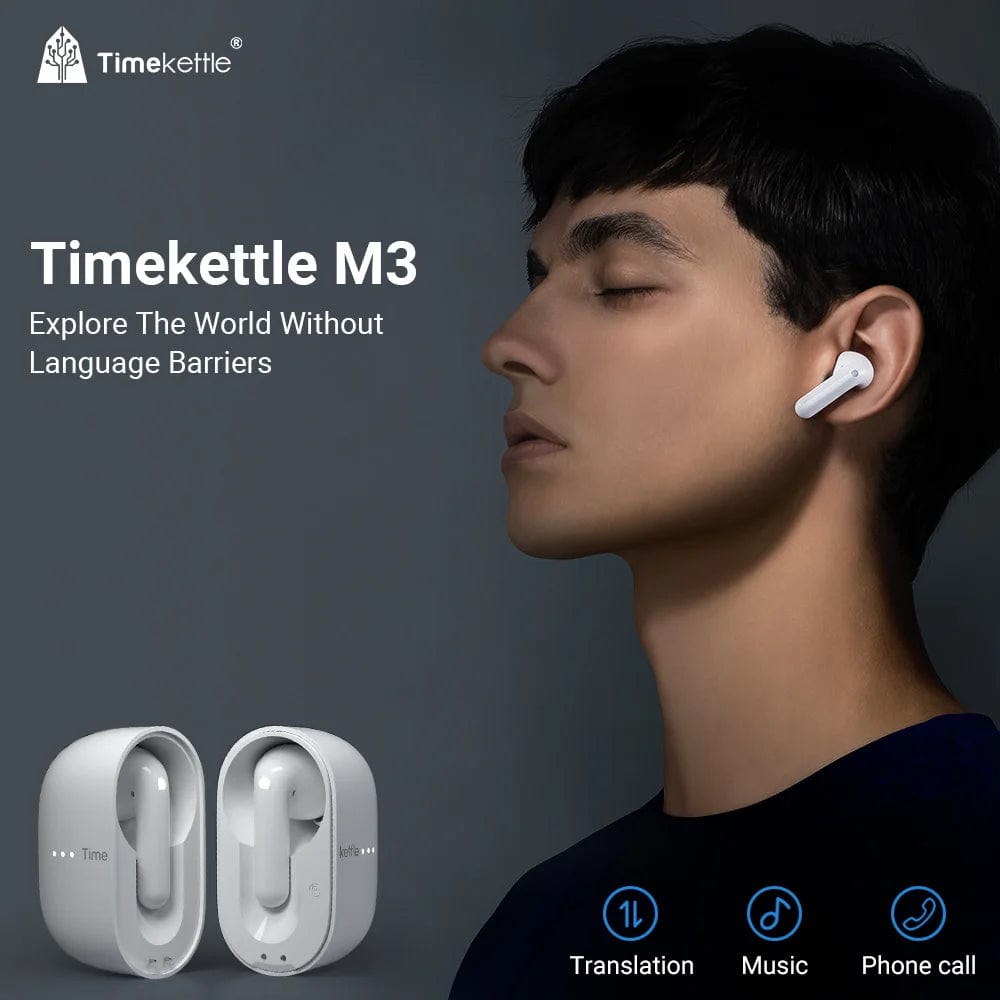 Planet Gates Online Version BK TimeKettle M3 Language Simultaneous Translator Headset Business Interpretation Earphone Travel Voice Translation Earbuds