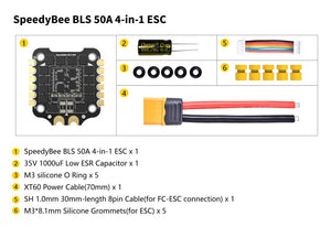 Planet Gates Only BLS 50A ESC SpeedyBee F405 V3 Flight Control BLS 50A 4IN1 ESC 30x30 FC&ESC Stack Flytower 3-6S For HD  /Analog VTC Fpv Racing Drone