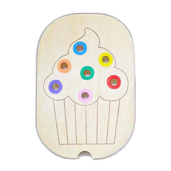 Planet Gates Only Cake Children's Sensory Tray Table Color Hairball Game Wooden Tile Montessori Early Education Toys Kids Toys Educational Accessories