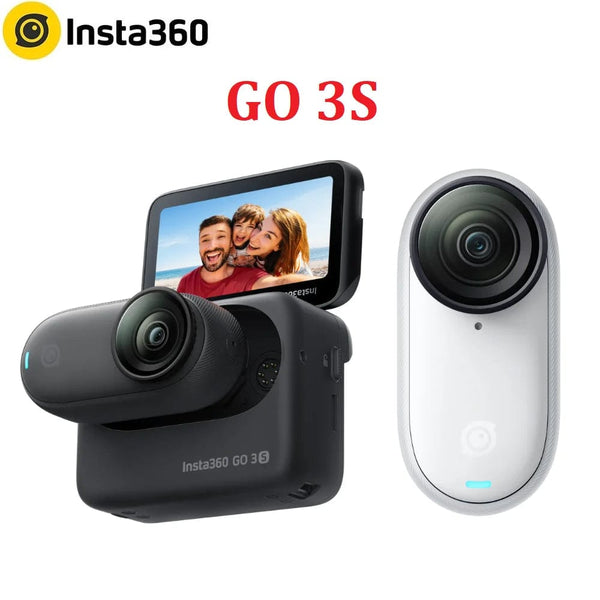Planet Gates Only Camera Black / 64G Insta360 GO 3S Mini Action Camera 4K 10m Waterproof  Small Tiny Stabilization Sport Cam Insta 360 GO3 GO 3 For Vlog