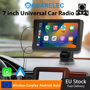 Planet Gates Only Car Radio / france Portable Car Radio Multimedia Video Player Wireless CarPlay Android Auto 7inch Touch Screen With  AUX FM For Rear View Camera