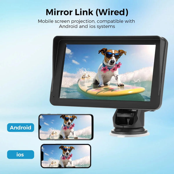 Planet Gates Only Car Radio / france Portable Car Radio Multimedia Video Player Wireless CarPlay Android Auto 7inch Touch Screen With  AUX FM For Rear View Camera