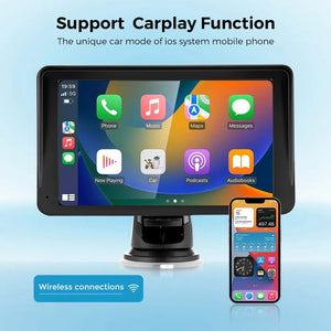 Planet Gates Only Car Radio / france Portable Car Radio Multimedia Video Player Wireless CarPlay Android Auto 7inch Touch Screen With  AUX FM For Rear View Camera