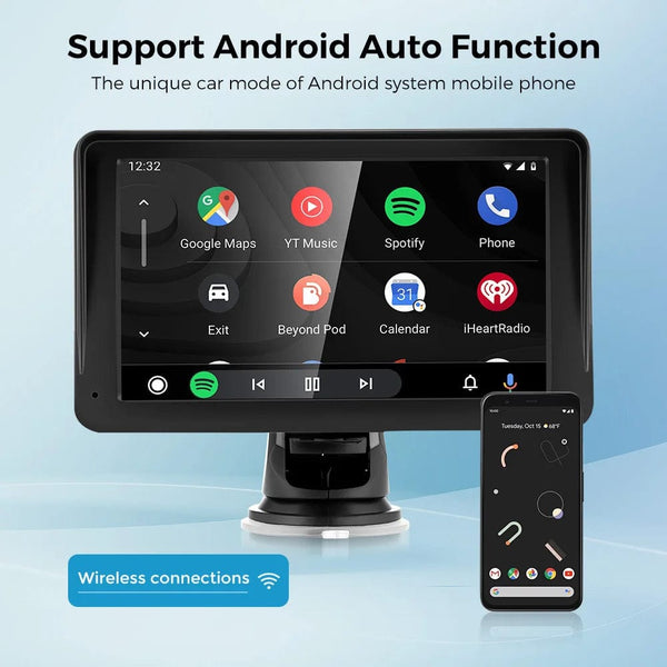 Planet Gates Only Car Radio / france Portable Car Radio Multimedia Video Player Wireless CarPlay Android Auto 7inch Touch Screen With  AUX FM For Rear View Camera