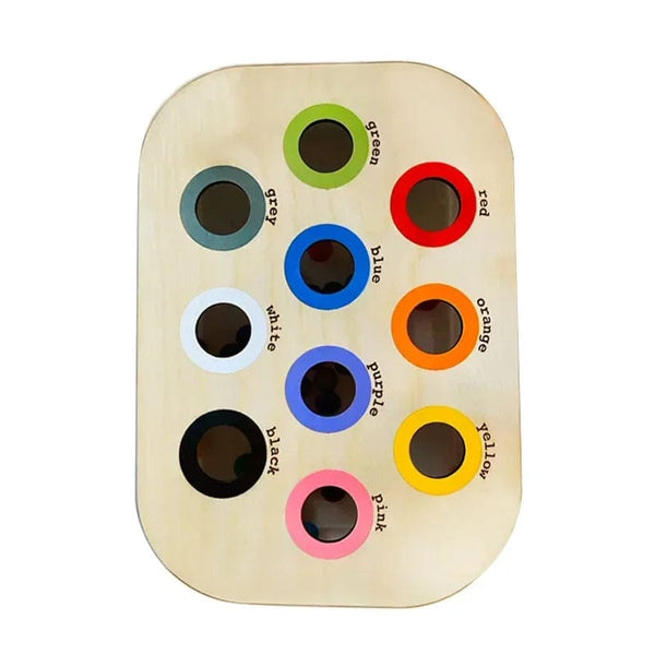 Planet Gates Only Colorful Hole Children's Sensory Tray Table Color Hairball Game Wooden Tile Montessori Early Education Toys Kids Toys Educational Accessories