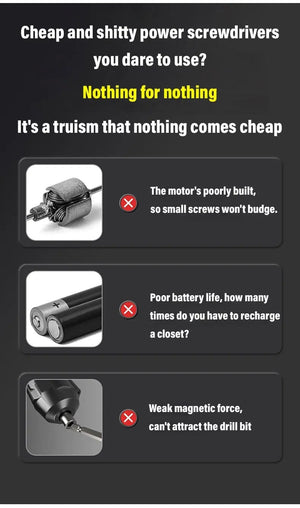 Planet Gates Only Electric Drill 4.2V Electric Drill Cordless Power Tools Set Household Maintenance Repair 1800mAh Lithium Battery Mini Household Screwdriver