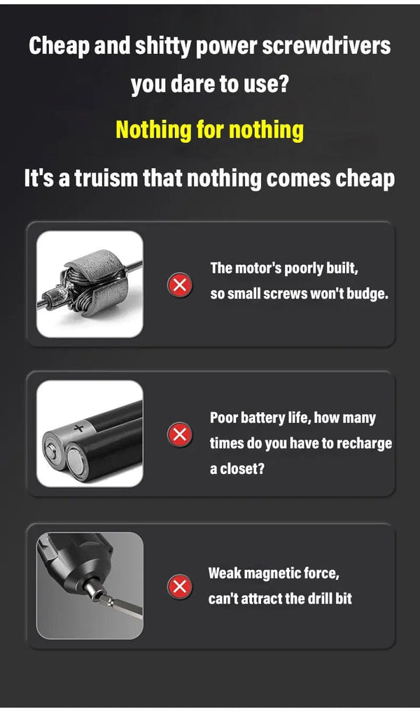 Planet Gates Only Electric Drill 4.2V Electric Drill Cordless Power Tools Set Household Maintenance Repair 1800mAh Lithium Battery Mini Household Screwdriver