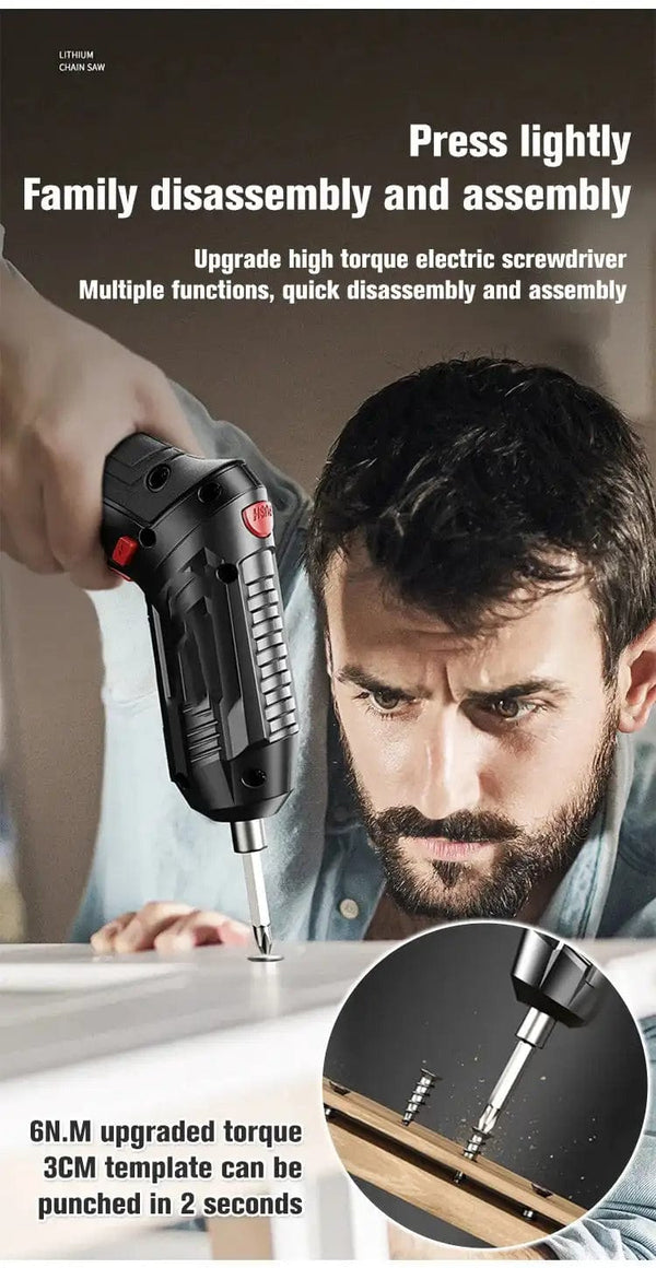 Planet Gates Only Electric Drill 4.2V Electric Drill Cordless Power Tools Set Household Maintenance Repair 1800mAh Lithium Battery Mini Household Screwdriver