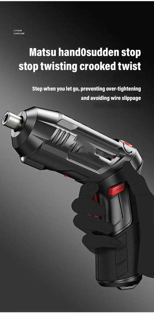 Planet Gates Only Electric Drill 4.2V Electric Drill Cordless Power Tools Set Household Maintenance Repair 1800mAh Lithium Battery Mini Household Screwdriver