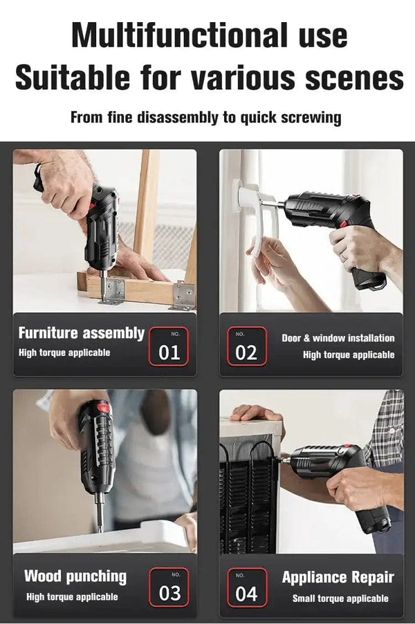 Planet Gates Only Electric Drill 4.2V Electric Drill Cordless Power Tools Set Household Maintenance Repair 1800mAh Lithium Battery Mini Household Screwdriver
