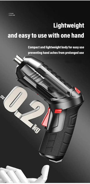 Planet Gates Only Electric Drill 4.2V Electric Drill Cordless Power Tools Set Household Maintenance Repair 1800mAh Lithium Battery Mini Household Screwdriver