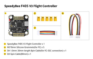 Planet Gates Only F405 V3 FC SpeedyBee F405 V3 Flight Control BLS 50A 4IN1 ESC 30x30 FC&ESC Stack Flytower 3-6S For HD  /Analog VTC Fpv Racing Drone